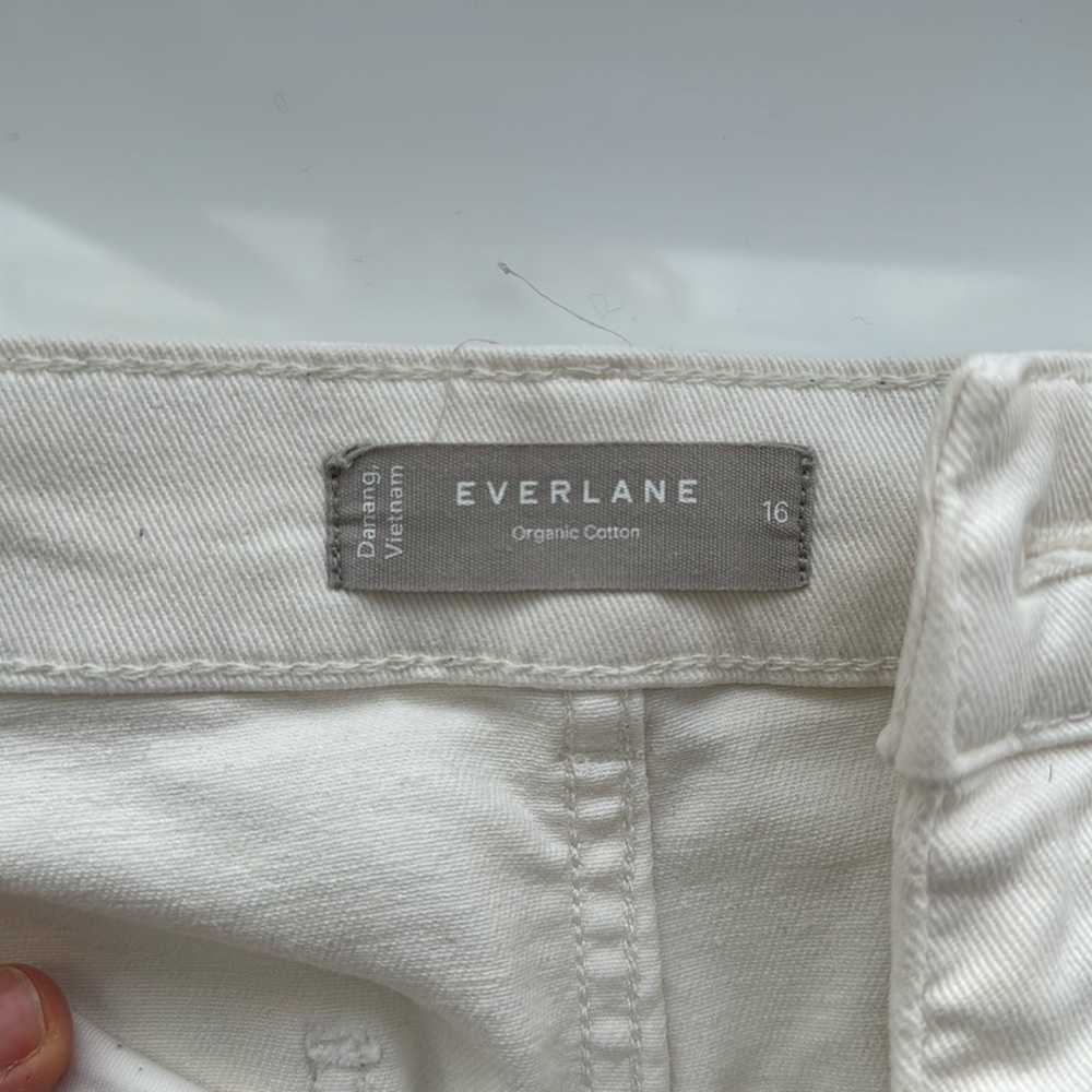 Everlane Barrel Jean white cream